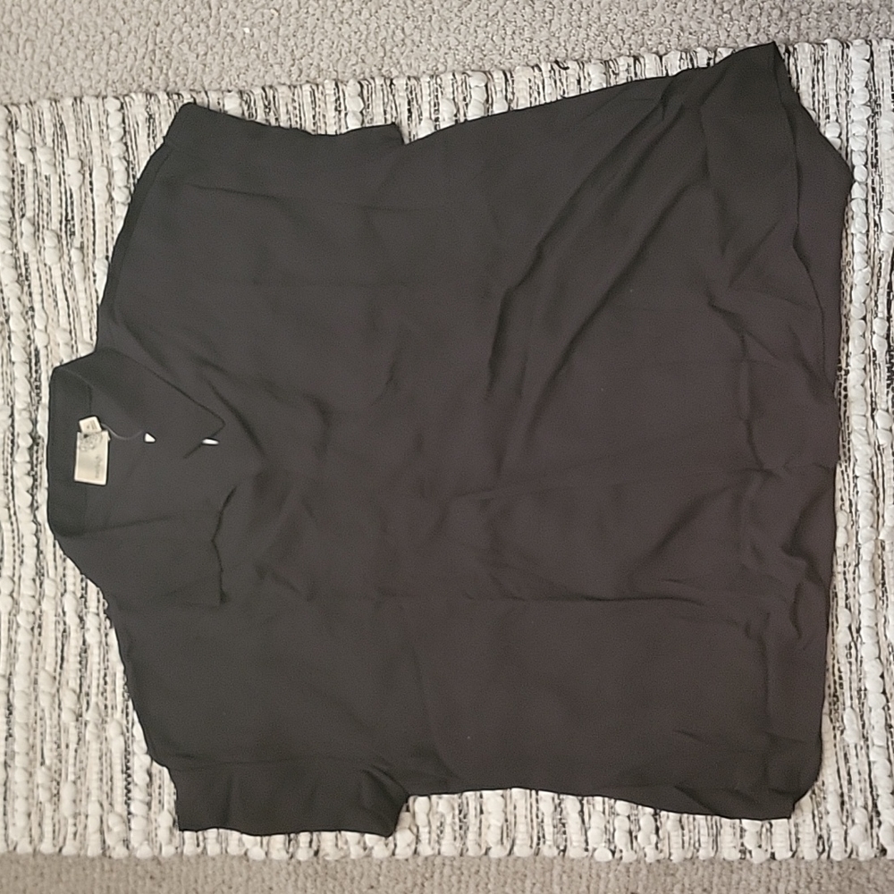 Everleigh Black Semi Sheer Blouse Size XL